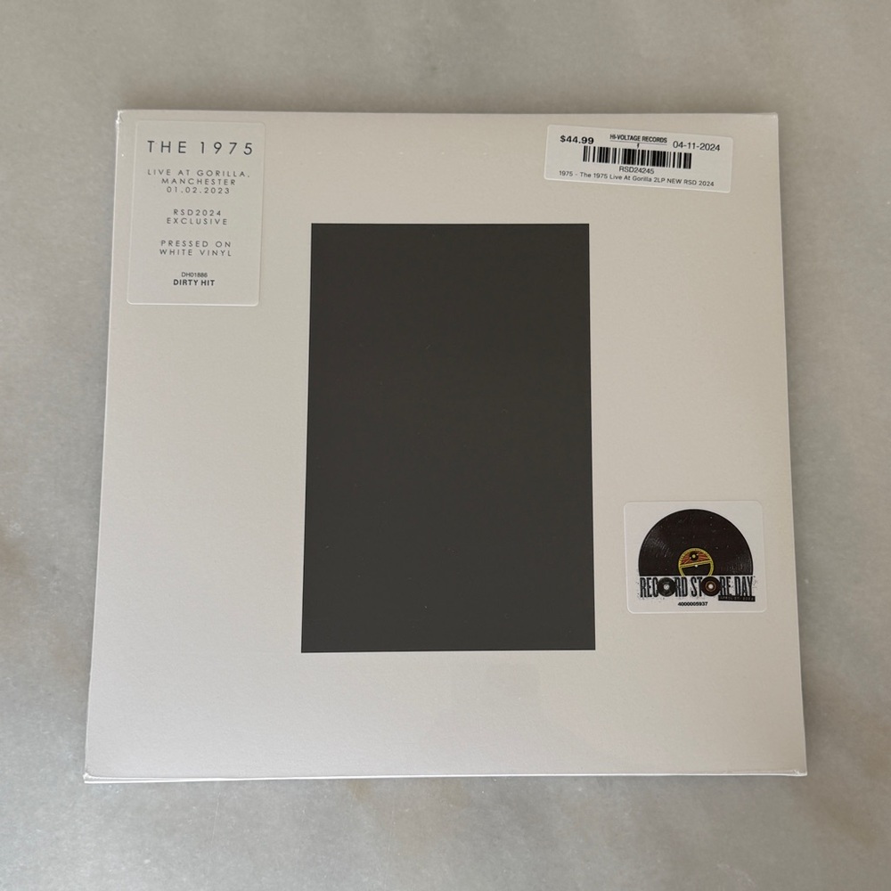 The 1975 Live at Gorilla White Vinyl 2024 RSD BRAND NEW/FACTORY SEALED